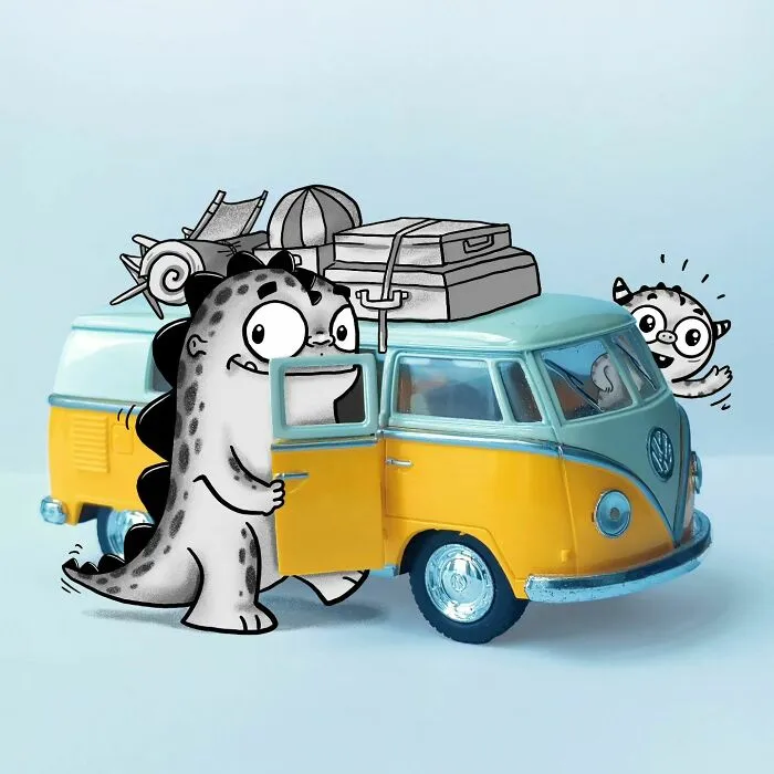 Drogo’s Latest Adventures: 42 Illustrations Of An Adorable Dragon Exploring The World