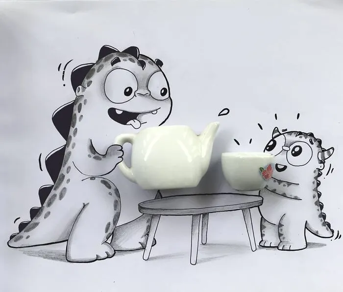 Drogo’s Latest Adventures: 42 Illustrations Of An Adorable Dragon Exploring The World