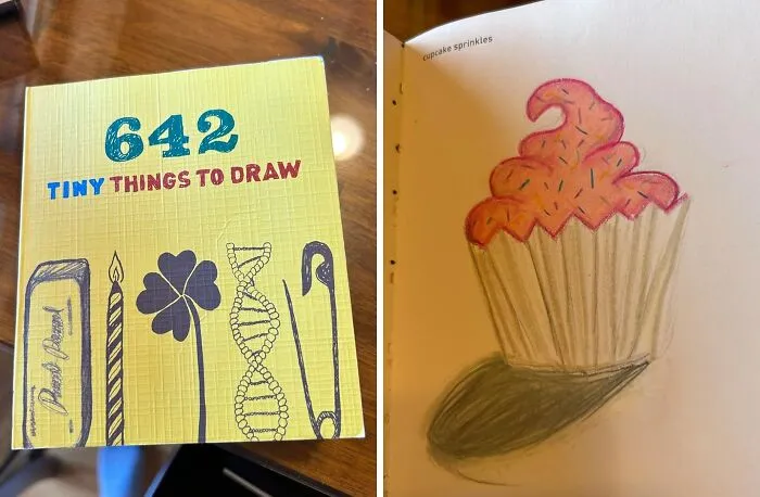 You Won't Turn Into Picasso Overnight, But At Least This<span Style="Font:inherit;color:#d74b1f;"> 642 Tiny Things To Draw Book</Span> Will Keep Your Hands Busy