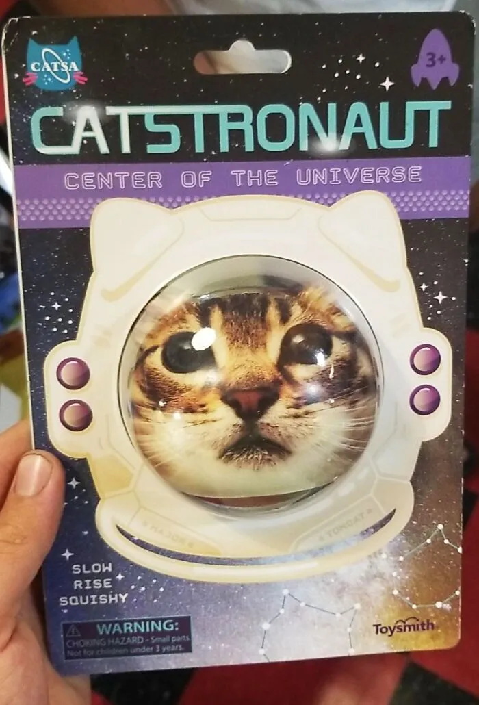 <span Style="Font:inherit;color:#d74b1f;"> Catstronaut Slow-Rise Squishy Ball </Span>: This Is Pawfectly Weird Enough For Your Odd Friend