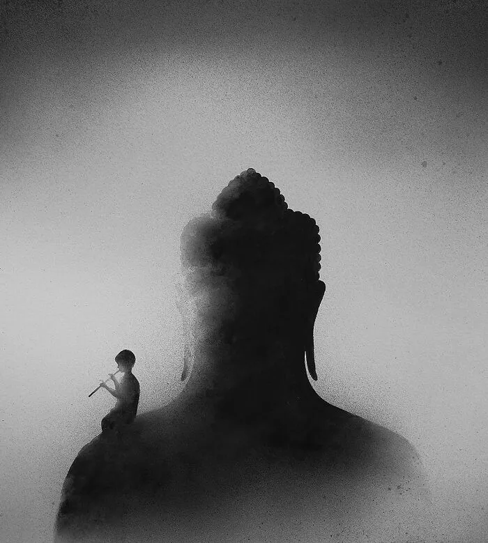 Artist Creates Black-And-White Paintings Reflecting The Bond Between Humans, Nature, And Animals (30 Pics)