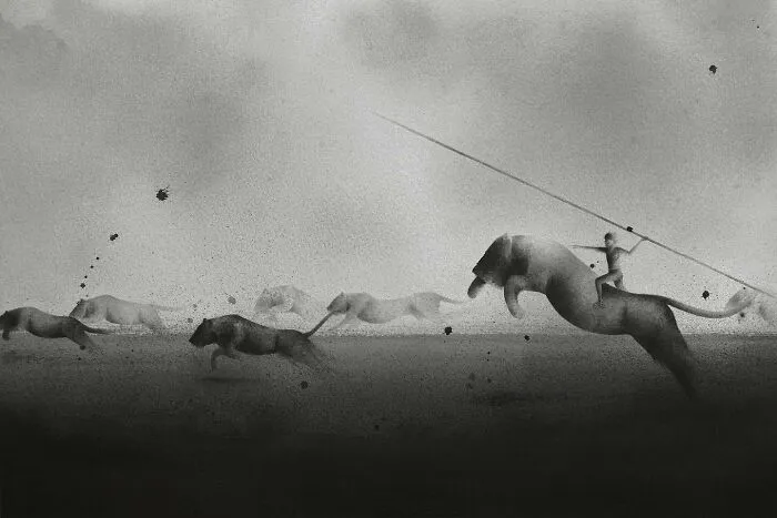 Artist Creates Black-And-White Paintings Reflecting The Bond Between Humans, Nature, And Animals (30 Pics)