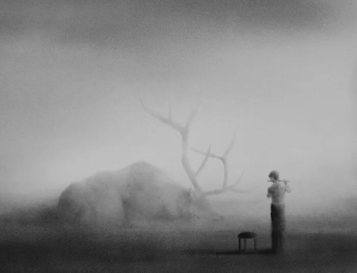 Artist Creates Black-And-White Paintings Reflecting The Bond Between Humans, Nature, And Animals (30 Pics)