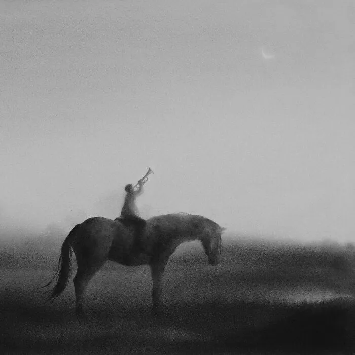 Artist Creates Black-And-White Paintings Reflecting The Bond Between Humans, Nature, And Animals (30 Pics)