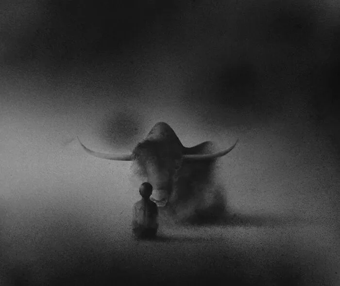 Artist Creates Black-And-White Paintings Reflecting The Bond Between Humans, Nature, And Animals (30 Pics)