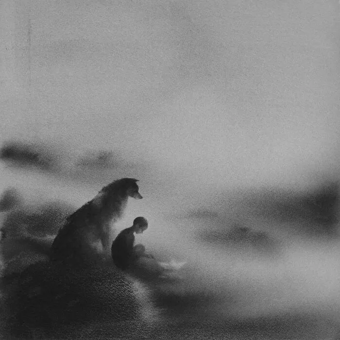 Artist Creates Black-And-White Paintings Reflecting The Bond Between Humans, Nature, And Animals (30 Pics)
