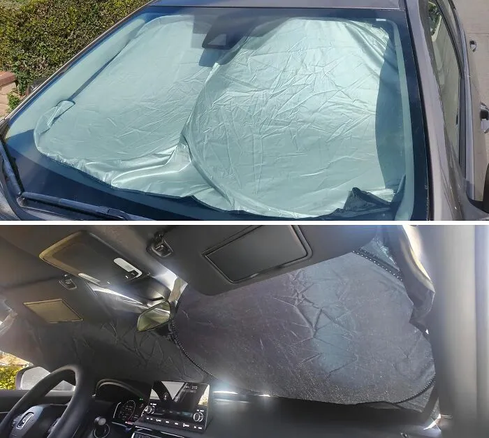 Ultimate Car Cool Down - <span Style="Font:inherit;color:#d74b1f;"> Econour Sun Shade</Span> Reflects Heat Away For A Nice & Breezy Drive!