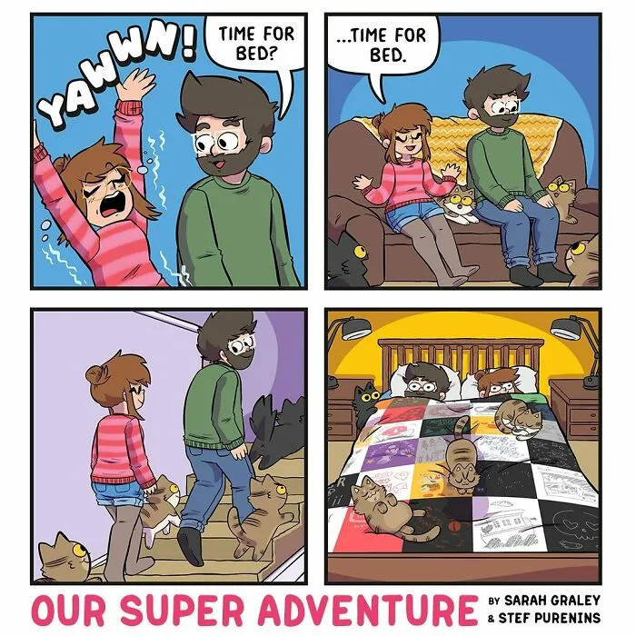 Love And Cats: 30 Hilariously Relatable Comics Inspired By This Artist's Real Life (New Pics)