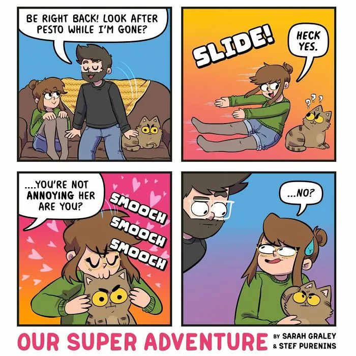 Love And Cats: 30 Hilariously Relatable Comics Inspired By This Artist's Real Life (New Pics)