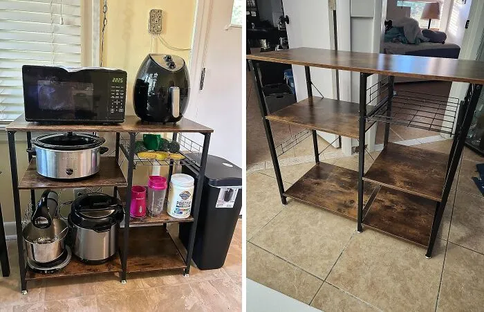 If You Are Short On Shelf Space, This<a Style="Display:inline;" Href="Https://Www.amazon.com/Kitchen-Utility-Microwave-Workstation-W5s-B/Dp/B071s2v7yt?pd_rd_w=qbbil&content-ID=amzn1.sym.adff4dd1-Bb6d-4e27-87a5-D7b9aa950d84&pf_rd_p=adff4dd1-Bb6d-4e27-87a5-D7b9aa950d84&pf_rd_r=bhq94zg7y8yjsn387942&pd_rd_wg=iy7yg&pd_rd_r=439346c8-Cef4-4e49-8789-64752d45415e&pd_rd_i=b071s2v7yt&th=1&linkcode=ll1&tag=bppanda-20&linkid=5c0943a96517dc6cc348e33c4a0470a7&language=en_us&ref_=as_li_ss_tl" Target="_blank"> <span Style="Font:inherit;color:#d74b1f;"> 3-Tier Kitchen Rack </Span> Is Your New Best Friend