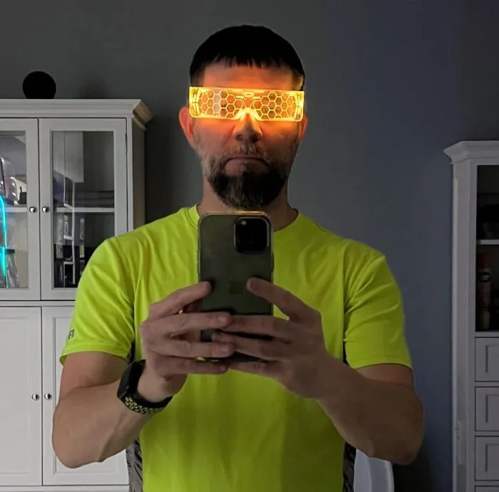 Shine Bright With <span Style="Font:inherit;color:#d74b1f;"> LED Visor Glasses That Light Up</Span> For Standout Looks