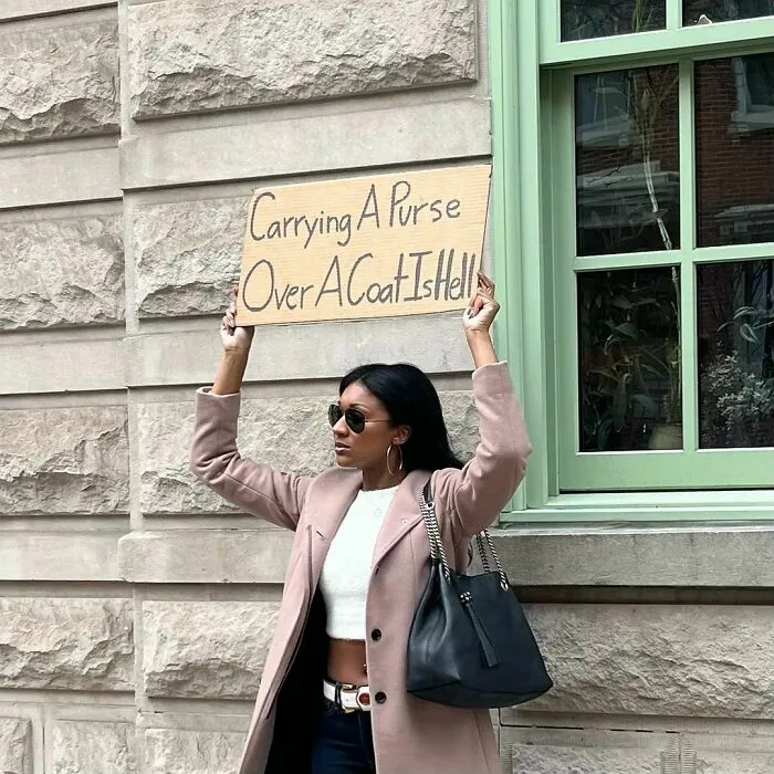 45 Times “Dudette With Sign” Did Everyone A Public Service And Protested Irritating Things (New Pics)