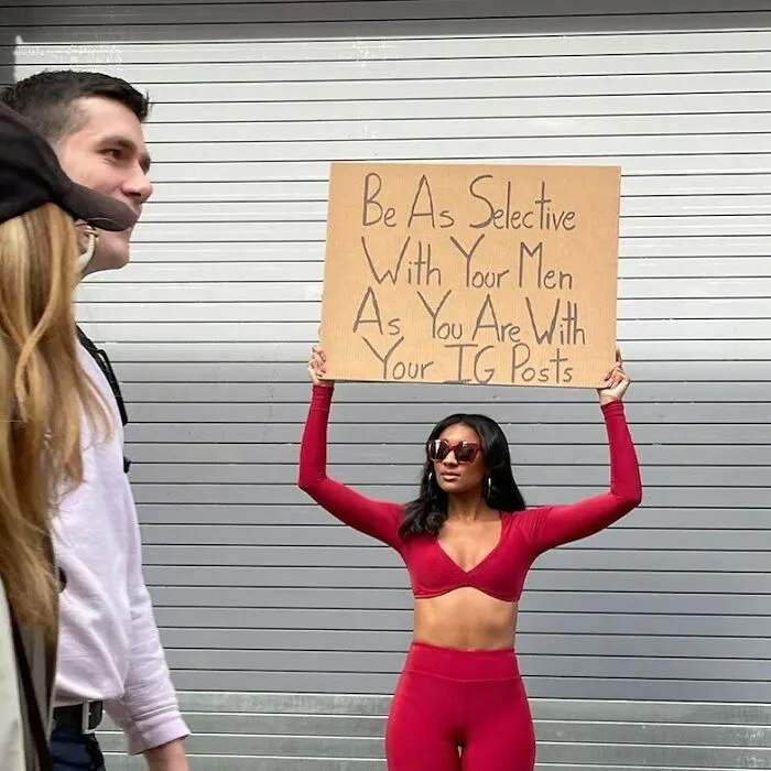 45 Times “Dudette With Sign” Did Everyone A Public Service And Protested Irritating Things (New Pics)