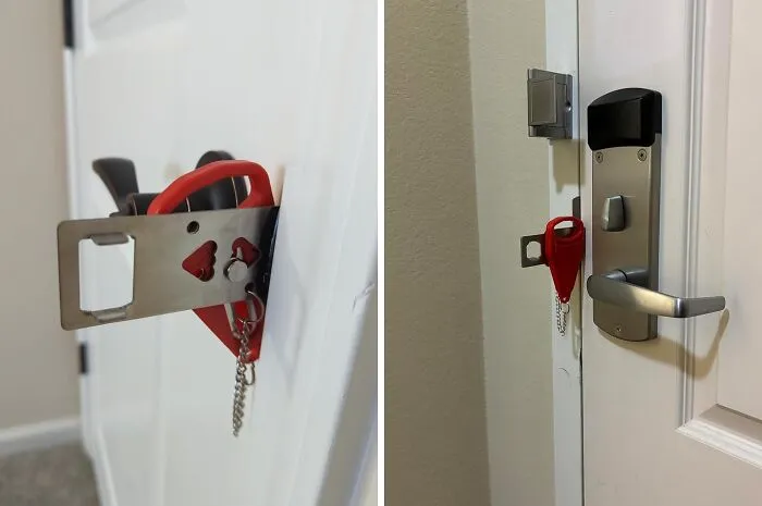 Sleep With Peace Of Mind Thanks To This <span Style="Font:inherit;color:#d74b1f;"> Portable Door Lock </Span>