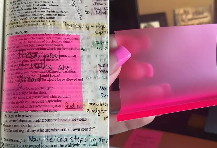 These <span Style="Font:inherit;color:#d74b1f;"> Transparent Sticky Notes</Span> Are Both Sophisticated And Useful, A True 2-In-1