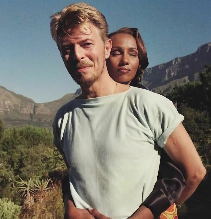 David Bowie And Iman In Cape Town. (1995)