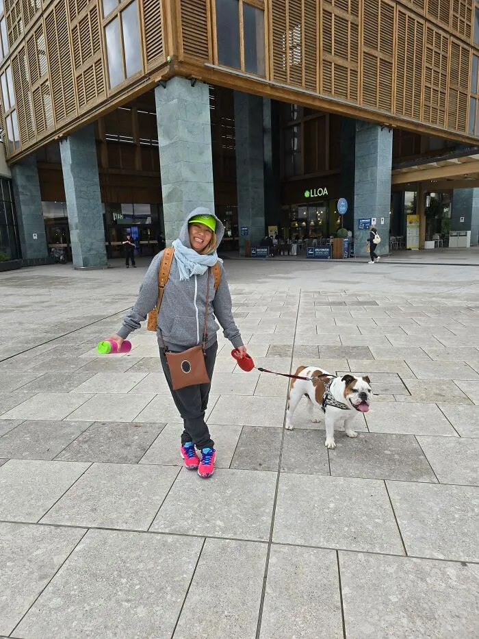Here They Are: My Wife Since 20 Years And Our Bulldog