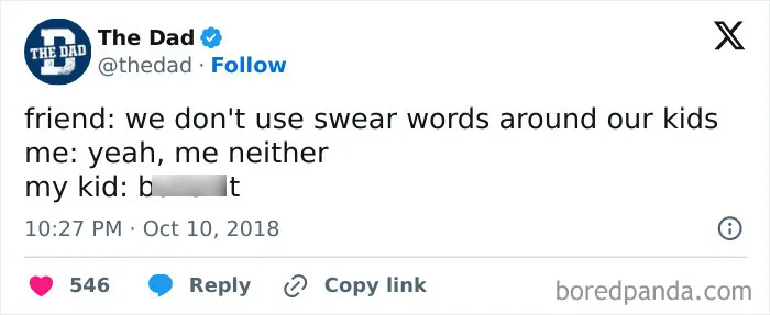"$365 To The Swear Jar": 45 Funny Posts Parents Shared About Their Kids And Cursing