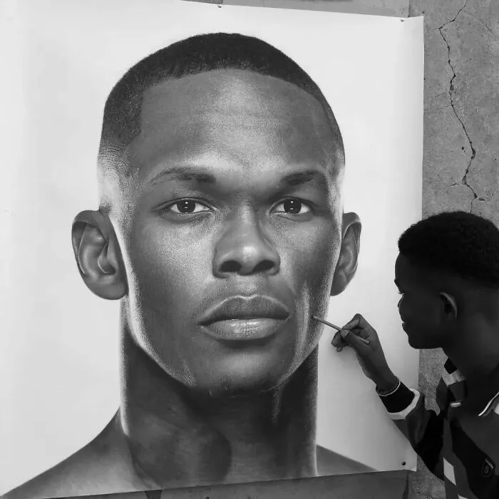 Young Nigerian Artist Draws Giant Hyper-Realistic Portraits Using Nothing But Charcoal (31 Pics)