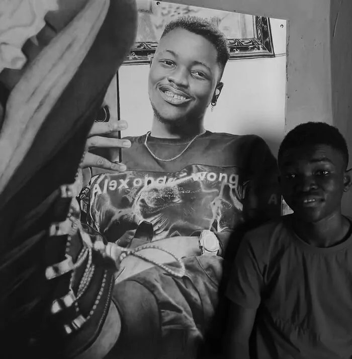 Young Nigerian Artist Draws Giant Hyper-Realistic Portraits Using Nothing But Charcoal (31 Pics)