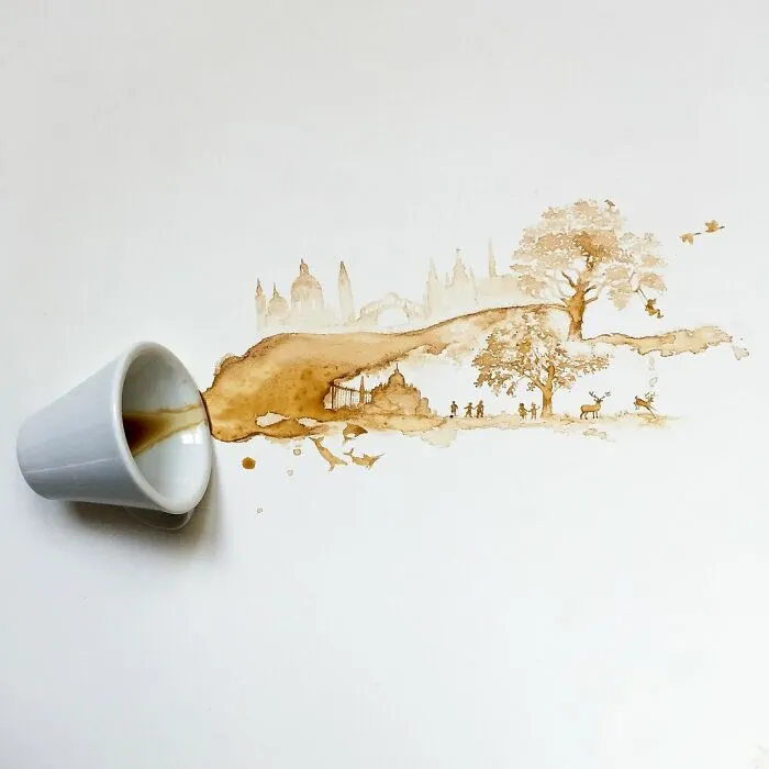 This Artist Creates Her Paintings Using Coffee, And Here Are Her 36 New Works