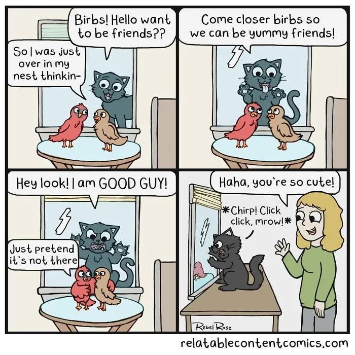 23 Funny And Relatable Comics About Relationships And Living With Cats, By This Artist (New Pics)