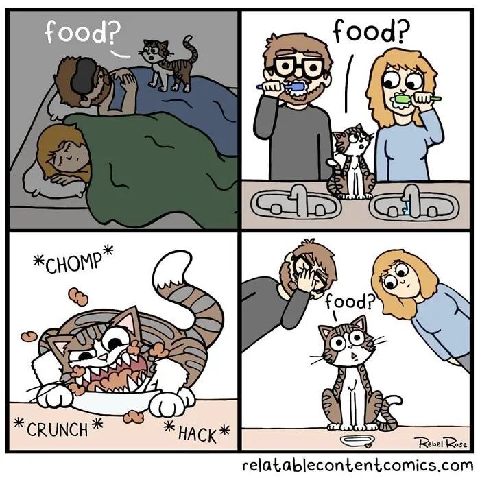 23 Funny And Relatable Comics About Relationships And Living With Cats, By This Artist (New Pics)