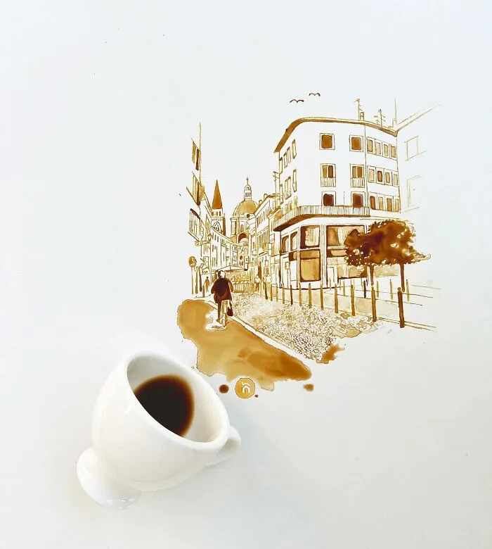 This Artist Creates Her Paintings Using Coffee, And Here Are Her 36 New Works