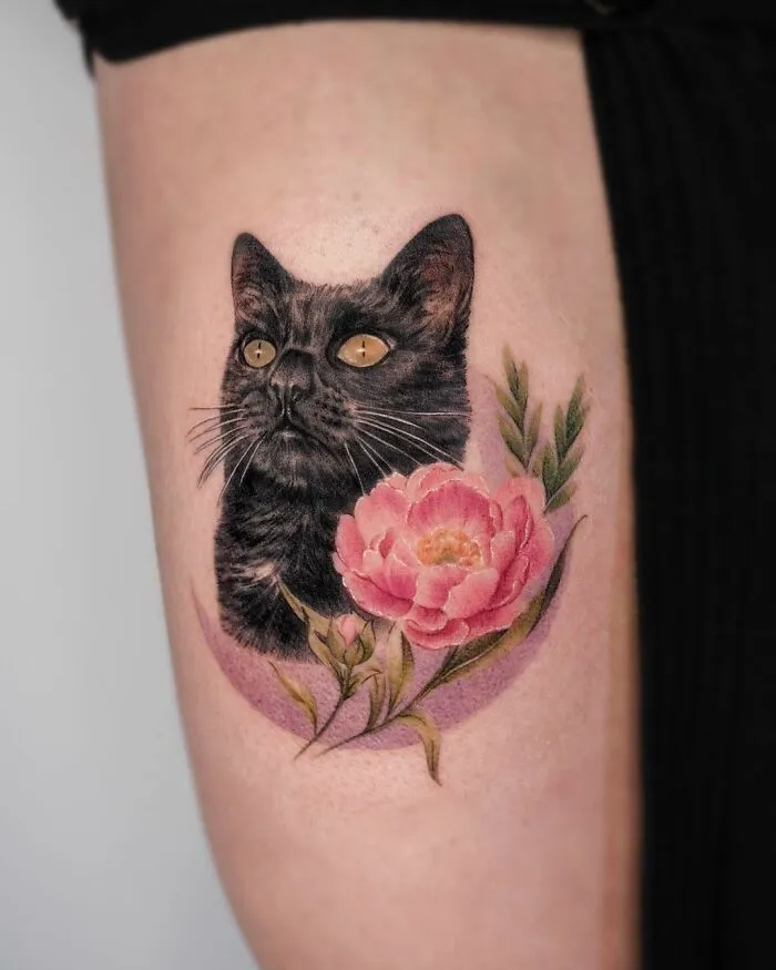 I Collected The Cutest Pet Portrait Tattoos From Different Artists (25 Pics)