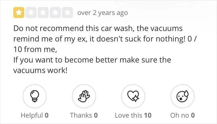 0/10 Reminds Me Of My Ex
