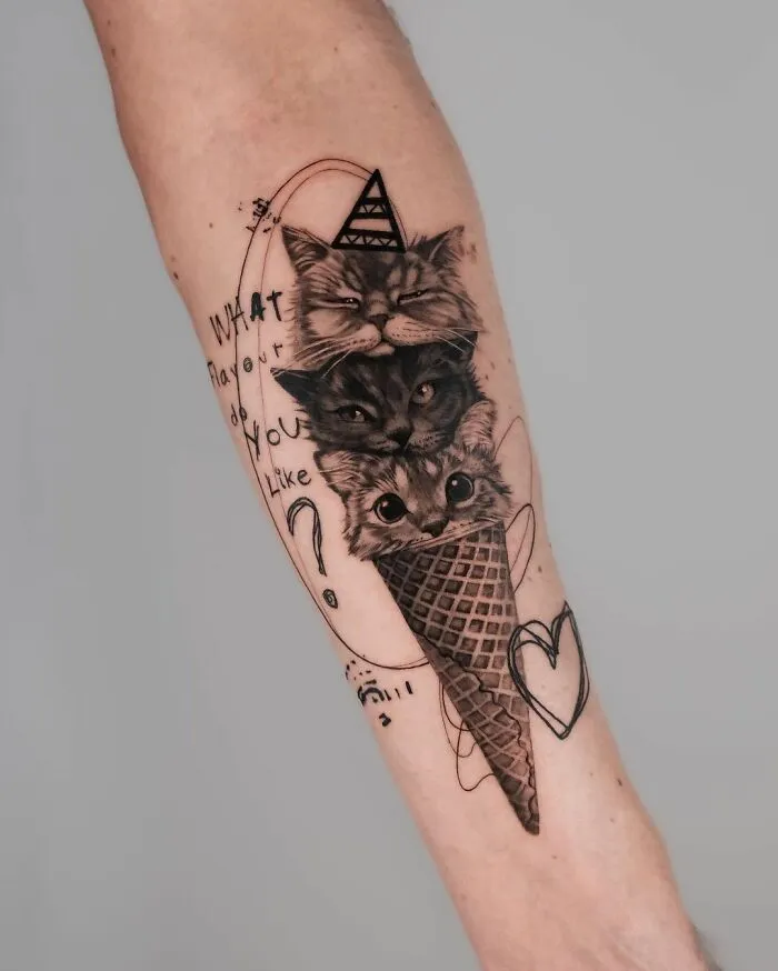 I Collected The Cutest Pet Portrait Tattoos From Different Artists (25 Pics)