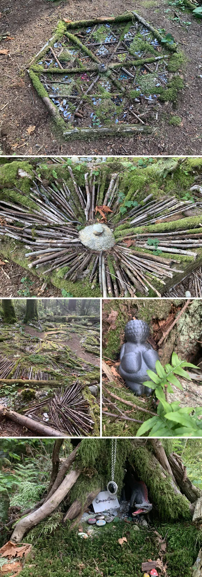 He encontrado estas estructuras y un laberinto de piedra mientras buscaba setas