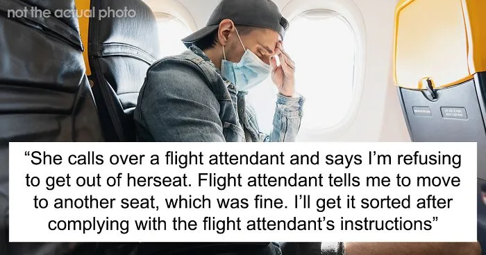 Woman Is Rude About Guy Being In Her Plane Seat, Gets Real Quiet After She's Asked To Move
