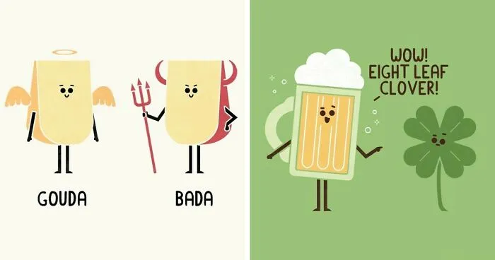 “On The Puntrary”: Teo Zirinis’ 33 Illustrations Of Puns And Their Goofier Opposites (New Pics)