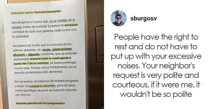 Man Calls Out Neighbor’s Note Asking Him To Limit Night Streams—He Gets A Reality Check