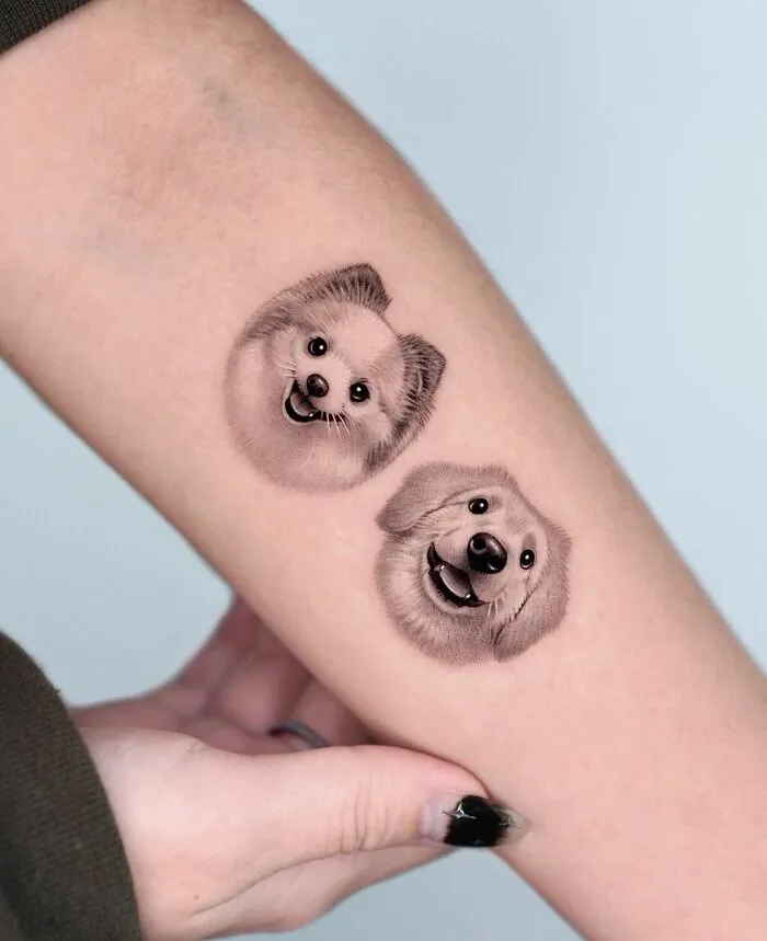 25 Cutest Pet Portrait Tattoos