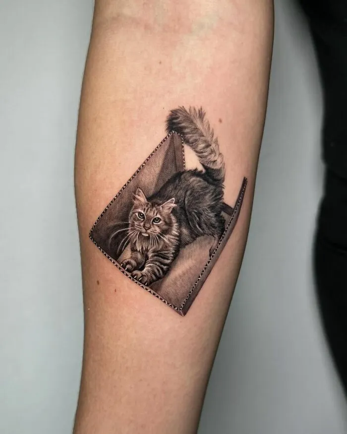 I Collected The Cutest Pet Portrait Tattoos From Different Artists (25 Pics)