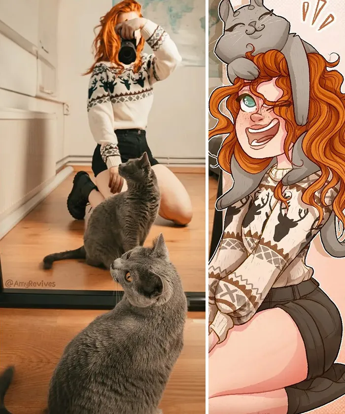 18 On-Point Cartoon Characters Recreated From Images That This Artist Took Of Herself