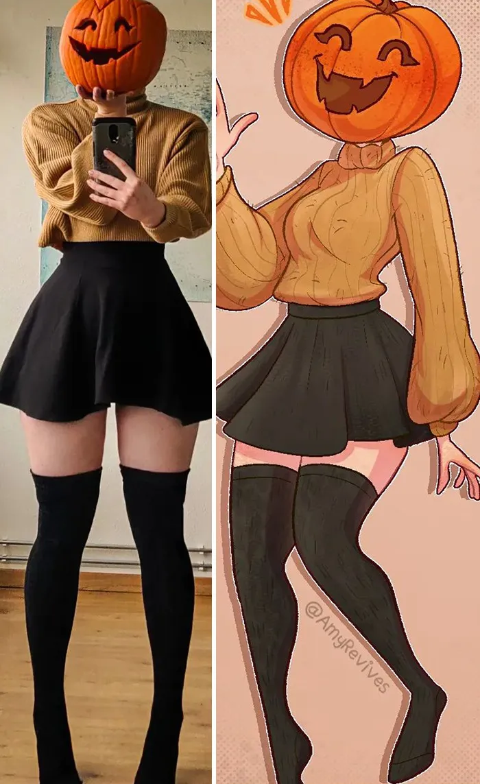 18 On-Point Cartoon Characters Recreated From Images That This Artist Took Of Herself