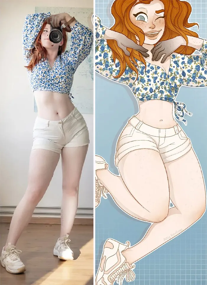 18 On-Point Cartoon Characters Recreated From Images That This Artist Took Of Herself