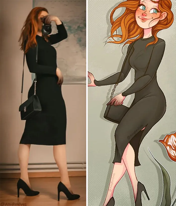 18 On-Point Cartoon Characters Recreated From Images That This Artist Took Of Herself