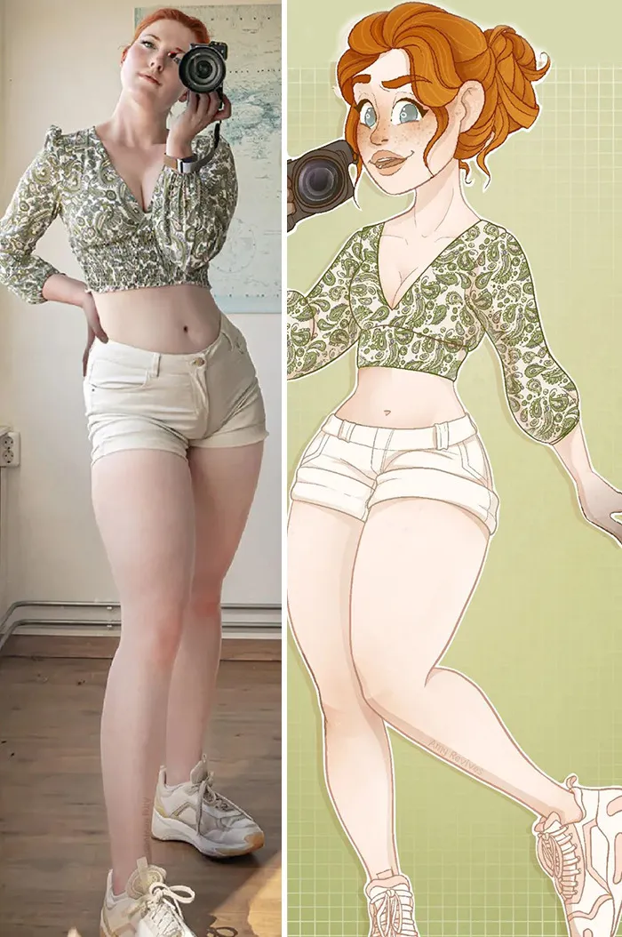 18 On-Point Cartoon Characters Recreated From Images That This Artist Took Of Herself