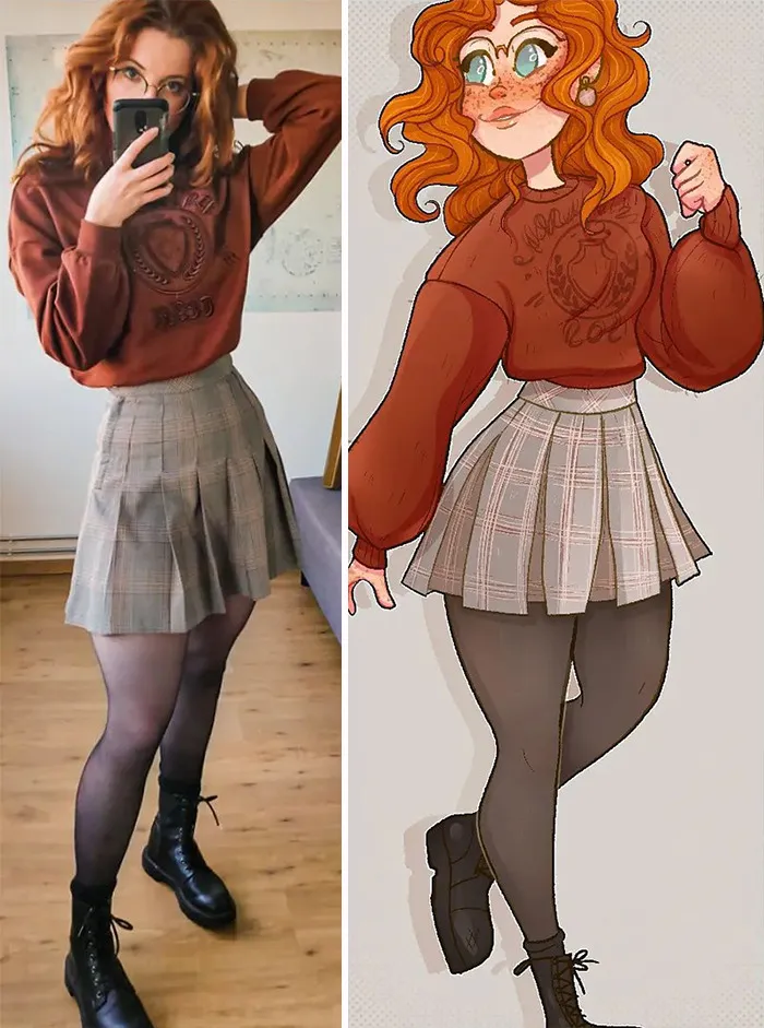 18 On-Point Cartoon Characters Recreated From Images That This Artist Took Of Herself