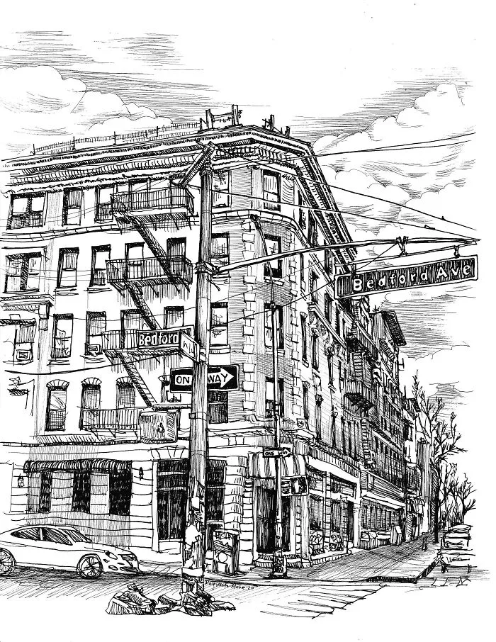 Ink Drawings Of NYC Cityscapes I Made This Year (14 Pics)