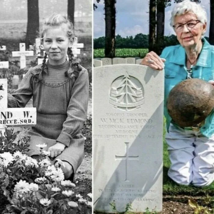 Pictured Here Is Willemien Rieken. She Was Only 9 Years Old When She First Began Laying Flowers On The Grave Of William Edmond, A British Soldier Who Fought And Died To Liberate Her Dutch Village.  From The Day He Died, And For 75 Years, She Looked After His Grave And Kept His Memory Alive