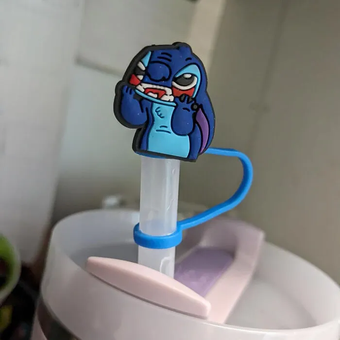 These <span Style="Font:inherit;color:#d74b1f;"> Lilo & Stitch Straw Covers</Span> Will Keep Your Drinks Unspilled, Especially If You Have A Couple Of Little Aliens Of Your Own Running Around!
