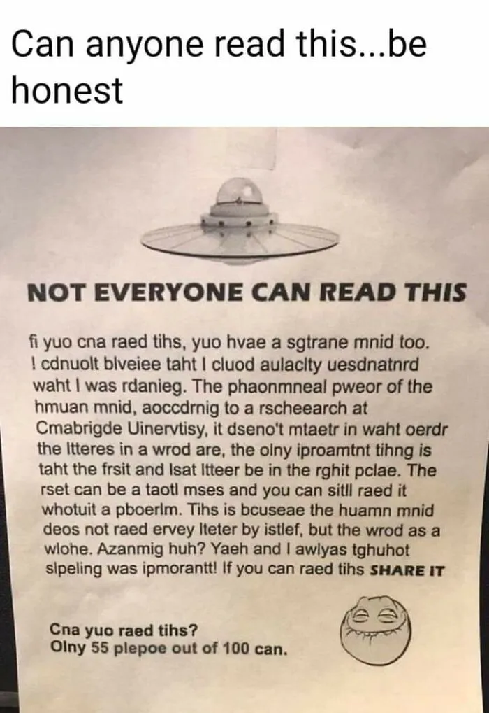 Not Everyone Can Read This!