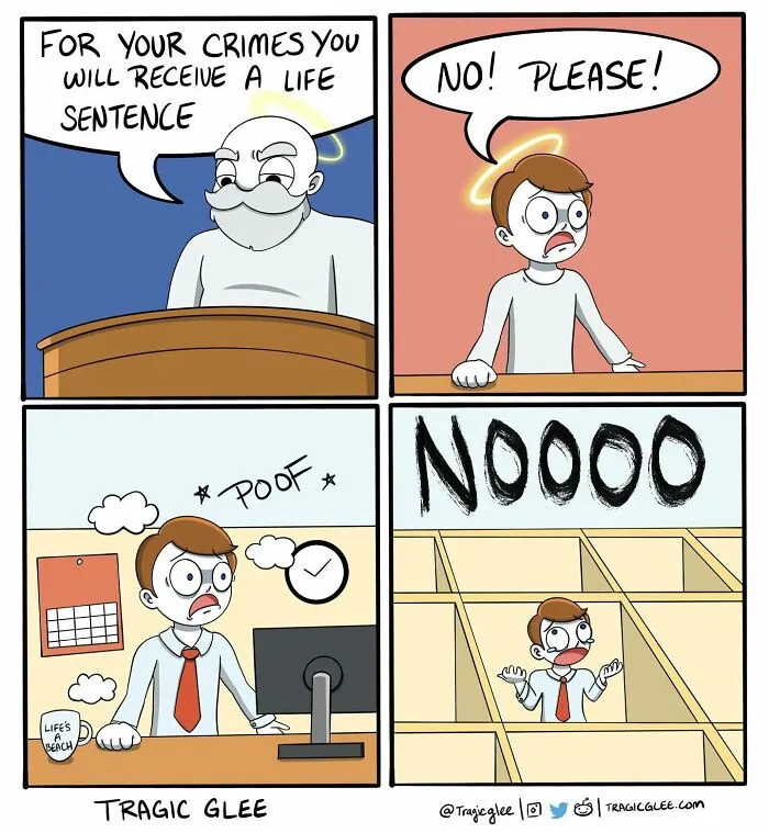 30 Tragic Situations Twisted Into Hilarious Comics By This Artist