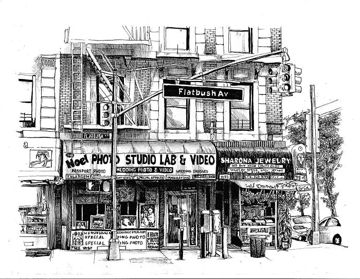 Ink Drawings Of NYC Cityscapes I Made This Year (14 Pics)