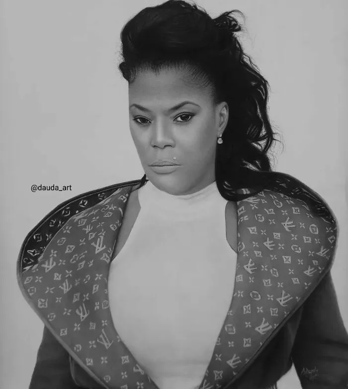 Young Nigerian Artist Draws Giant Hyper-Realistic Portraits Using Nothing But Charcoal (31 Pics)